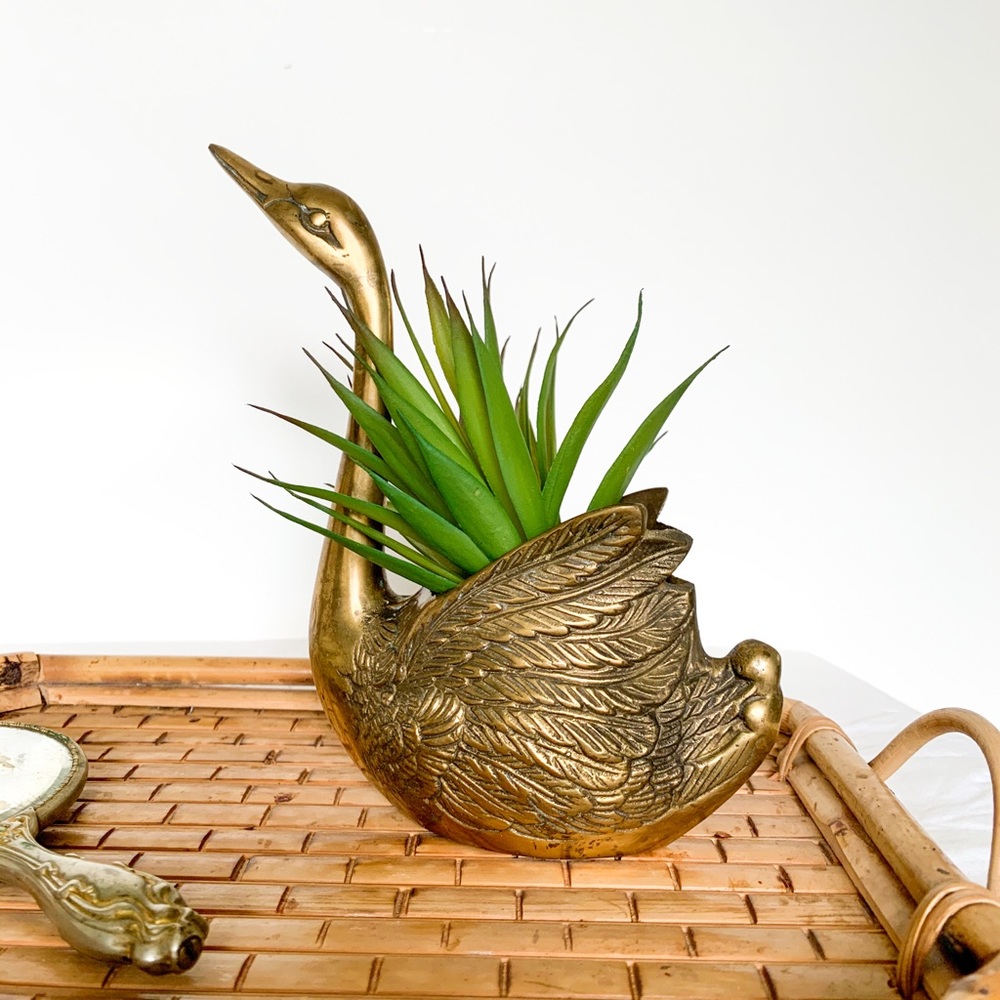 Brass swan